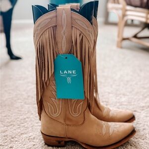 Tan Western Fringe Boots